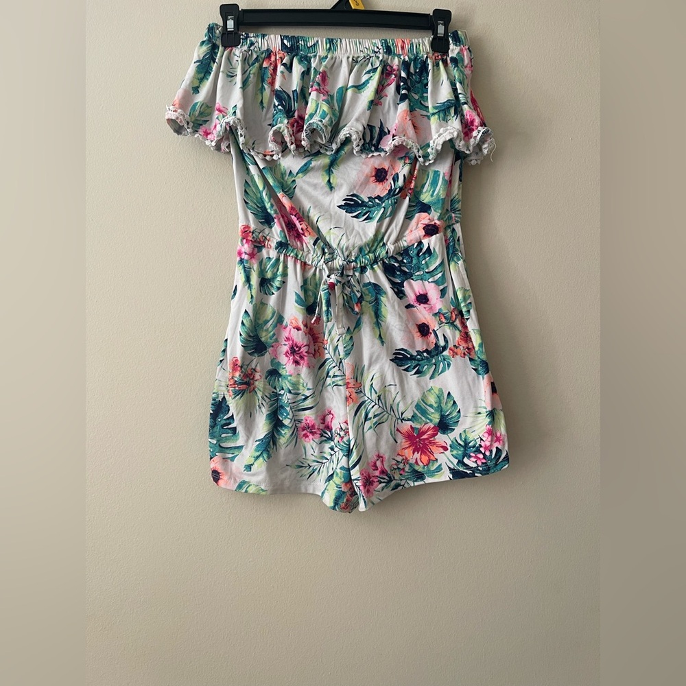 Eye Candy Tropical Floral Kids Romper